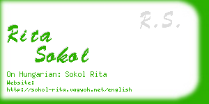 rita sokol business card